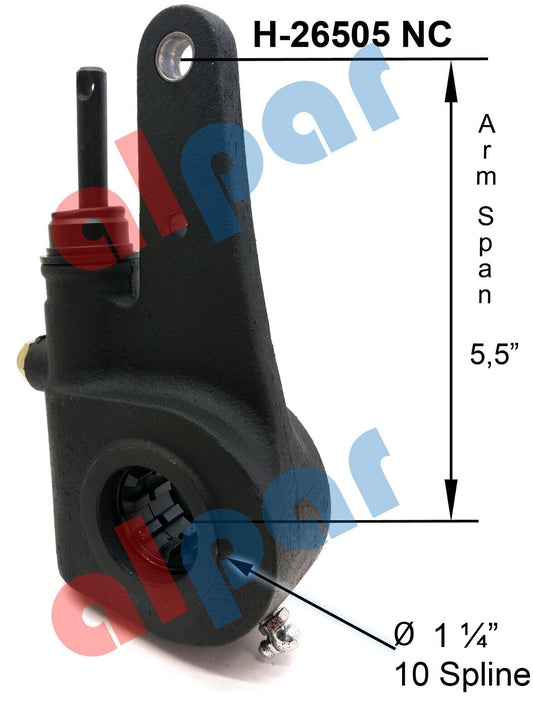 1 ¼”-10 Spline 5.5” Slack Adjuster NO Clevis Meritor Type R801001, E-11395