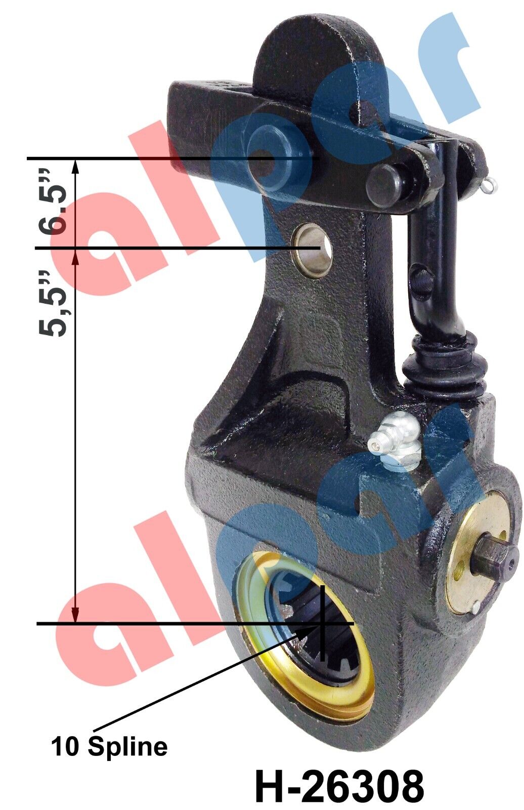 Slack Adjuster 1 ½”-10 Spline 5.5/6.5” replaces E-6992, 136.1031, CB21102