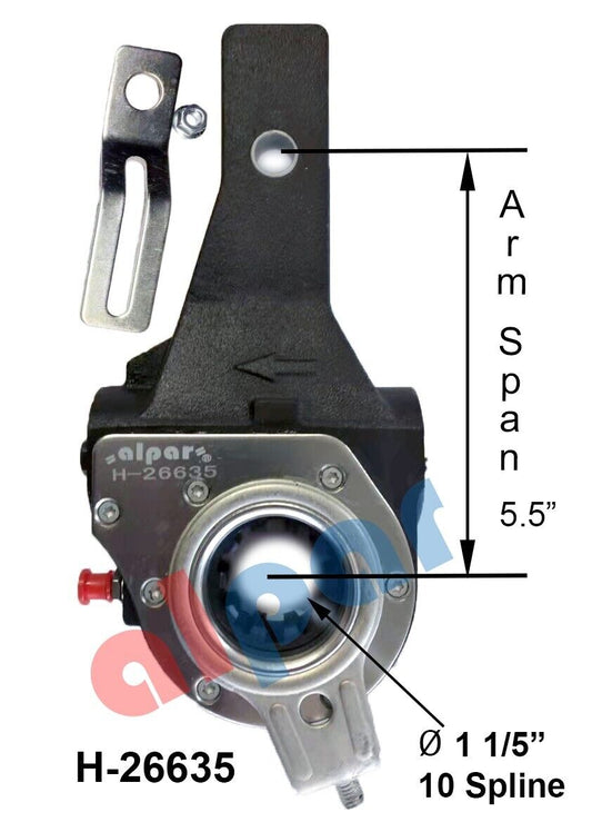 1 ½”-10 Spline x 5.5” Automatic Slack Adjuster Ref: 135.S1034, 40920044
