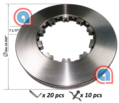 Disc Brake Rotor for Bendix ADB22X, replaces 802569, S34471, K012741,153.1802569 802083, K012741