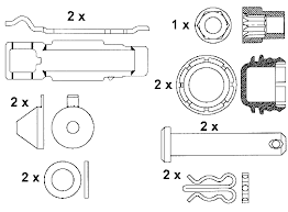 Air Disc Brake Pads for Bendix ADB22X, replaces K070796, D1369, 802078