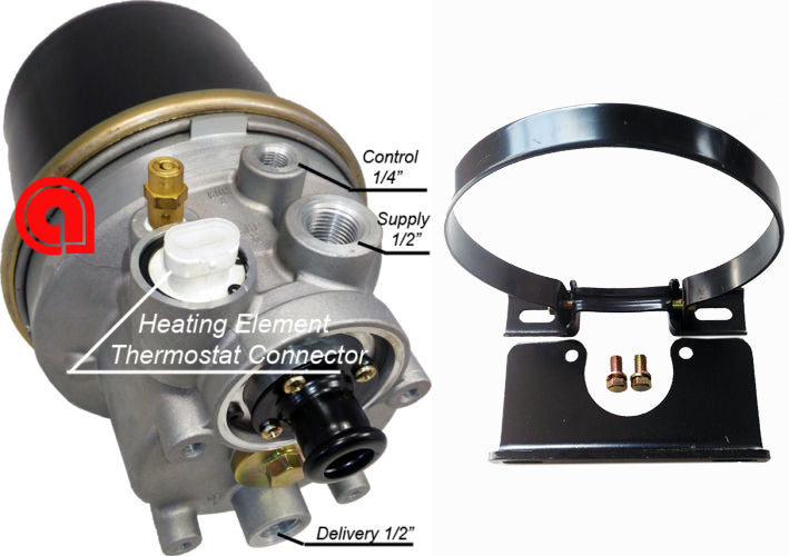 Air Dryer ADIP AD-IP w/mounting Bracket Replaces Bendix 065612, 109477 ...