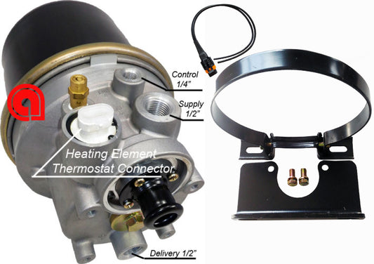 Air Dryer ADIP AD-IP w/mounting Bracket & pigtail Replaces 065612, 109477 H-30004BC