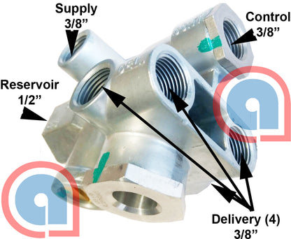 Trailer Spring Brake / Parking Brake Control Valve (Replaces Sealco 110500) H-30173