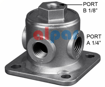 3 Way Pilot Valve Ports 1/4"-1/8" For Volvo 8071546, 90554615, 170.90054079 H-30183