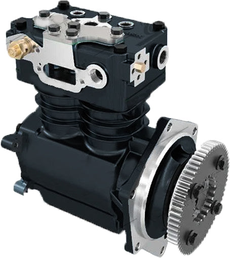Twin Cylinder Air Compressor TF-750  Flange Mount - Detroit Diesel 0° Tilt Ref R9555004187