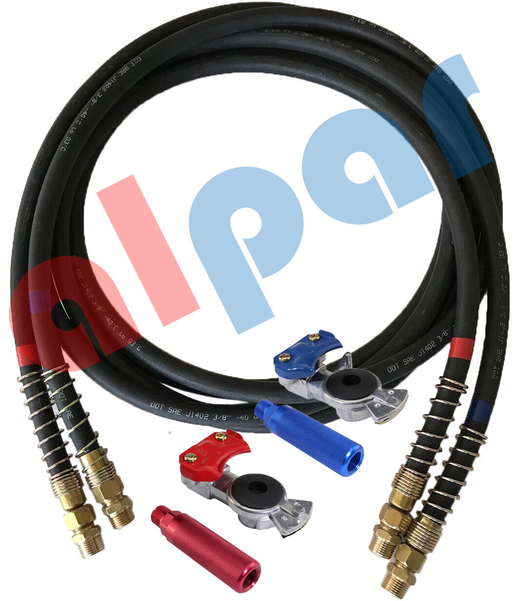 Rubber Air Line Set 12' w/Red & Blue handles and Gladhands Ref:11-8112 ...