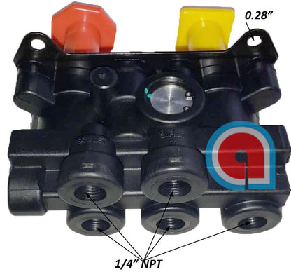 MV3 Trailer park brake Dash Control Valve 0.28" Mount Hole Ref: 800516, 065157 H-30530