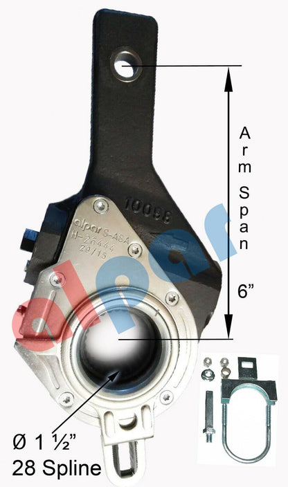 1½”-28 x 6” Automatic Slack Adjuster Ref: 40910070, E-6918, 133.2832