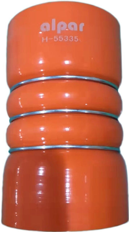 Pair of Silicone Orange Hump Hose for Charge Air& Clamps Set 3.5" ID x 6.2" Long H-55335H set