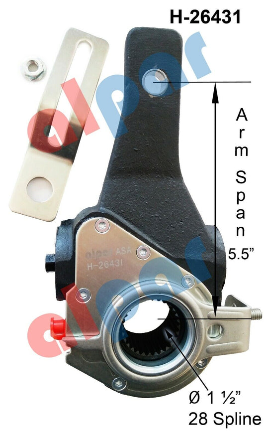 Automatic Slack Adjuster, 28 Spline, x 5.5", Replaces 40910466, 135.2834,25QD345