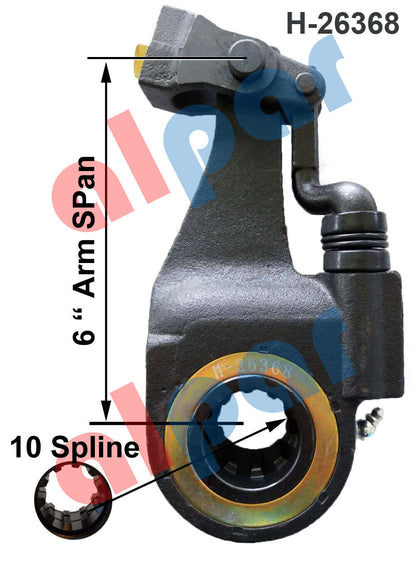 slack adjuster Automatic 10 Spline 6 in. arm Ref: Bendix 065172 / K041876