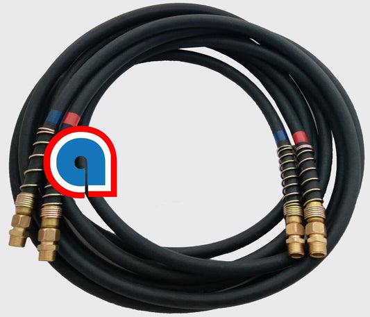 Rubber Air Line, Red & Blue 12 Ft Brass 1/2" Swivel, Ref:11-8112, 179.3009.12 H-30352