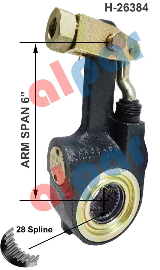 slack adjuster Automatic Gunite Type 1 ½″-28 x 6″ Ref: AS1041, 138.2830,AS1149