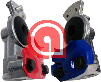 Gladhand Red & Blue Set Air Brake Coupling, Emergency+Service Ref: 11451,11452 H-30210