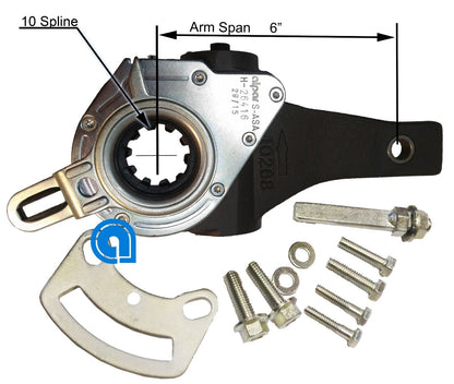 10 Spline 6" Automatic Slack Adjuster Replaces Haldex 40010216, 135.1041