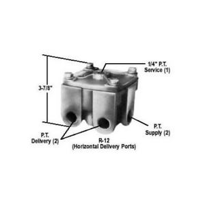 R-12V Relay Valve 4 Vertical Delivery Ports Ref 102626, 170.102626, 86824R93 H-30265