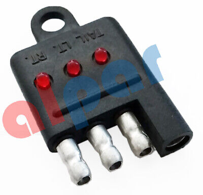 4 Way Flat Trailer Wiring Tester Trouble Shooter, Brake, Tail, Turn signal H-98020