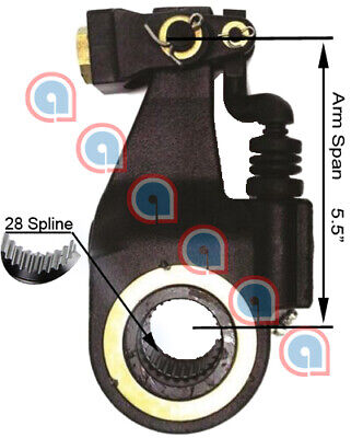 28 Spline 5.5 in slack adjuster Automatic Ref: Bendix 065174, K043197, 137.2810