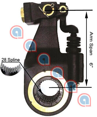 slack adjuster Automatic 28 Spline 6 in arm Bendix type 065176, K041877,137.2830