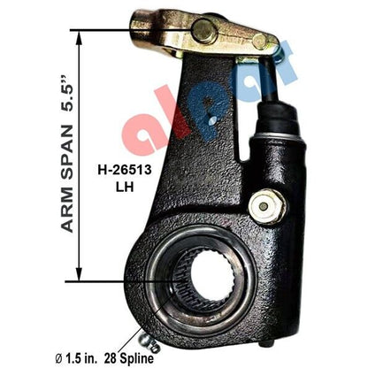 1.5 inch 28 Spline, 5.5 inch arm length, LH Automatic Slack Adjuster Ref R802648