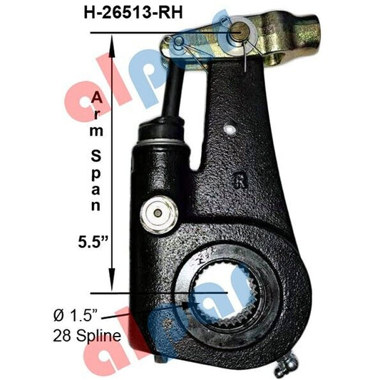 RH 1.5 inch 28 Spline, 6 inch arm length, Automatic Slack Adjuster Ref R802487